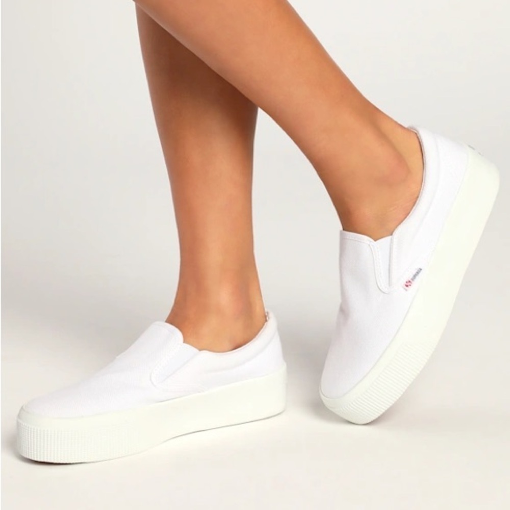 Superga cream 2306 Cotu slip-on platform sneaker - size 8 (38) NWT